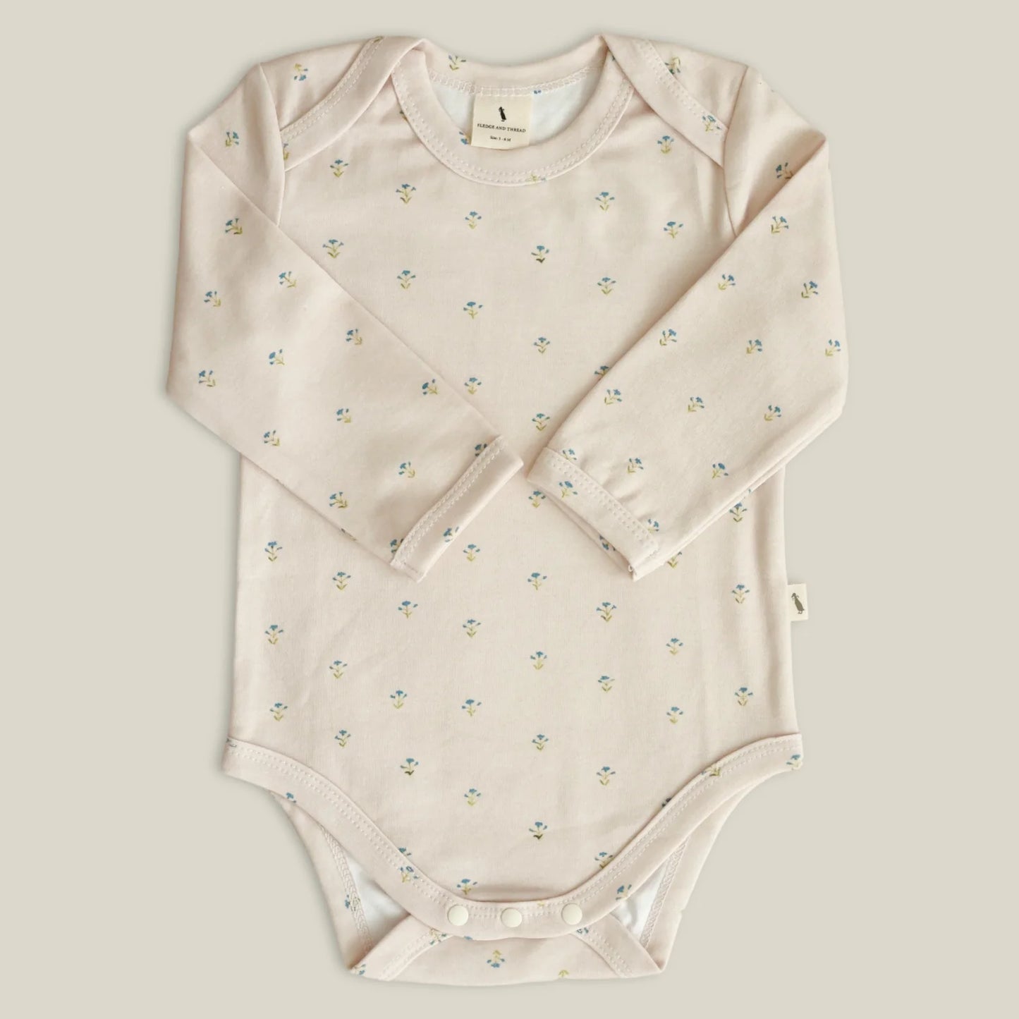 Long sleeve bodysuit - Blue floral