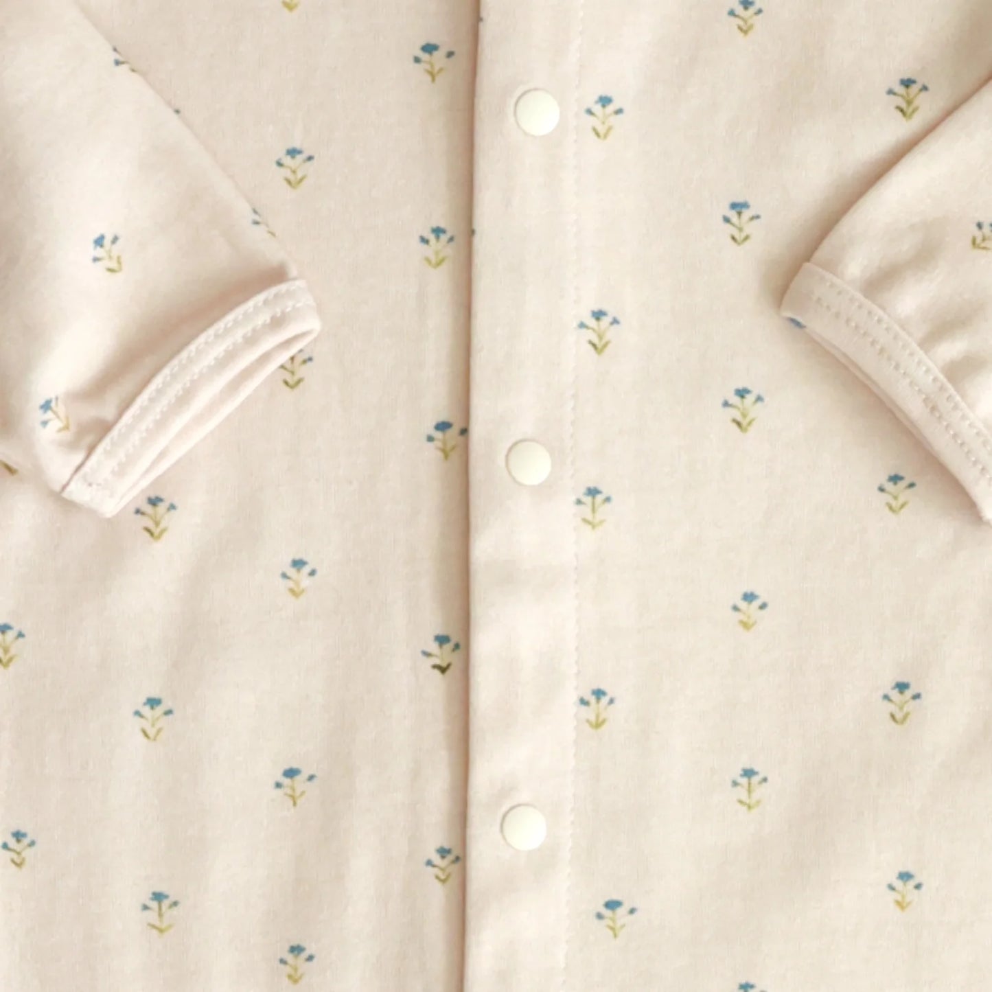Cotton Babygrow - Blue Floral