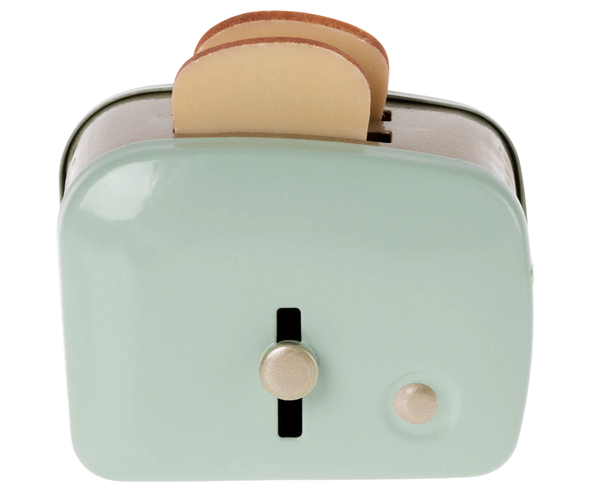 Toaster with bread, Miniature - Mint