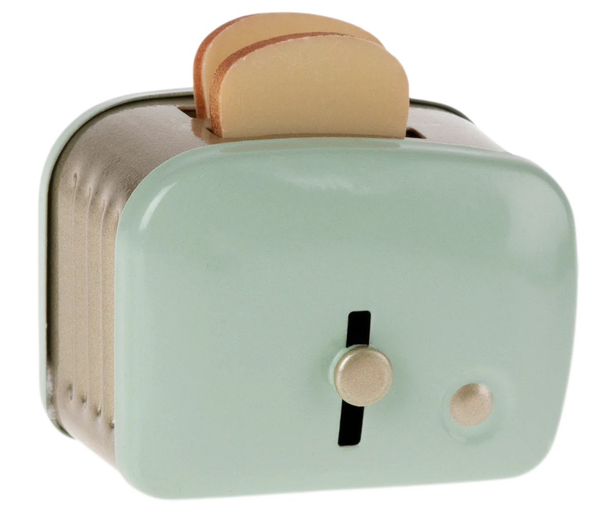 Toaster with bread, Miniature - Mint
