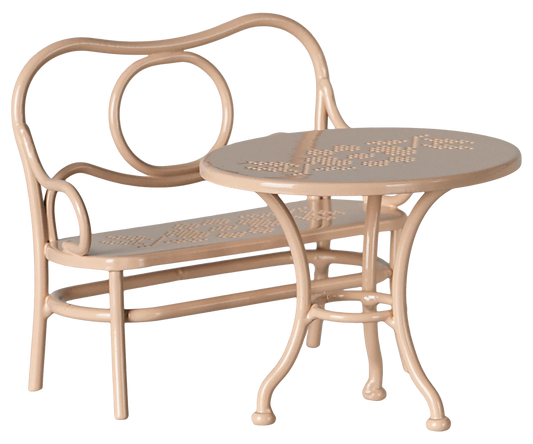 Café set, Mouse, Big - Pale pink