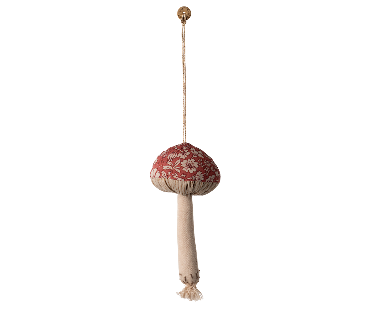 Maileg Mushroom Ornament, Blossom - Red