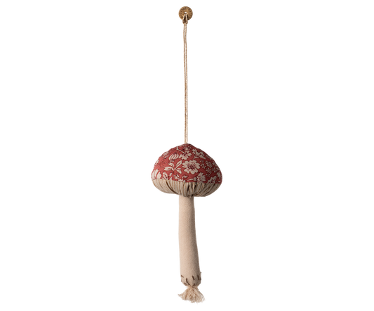 Maileg Mushroom Ornament, Blossom - Red
