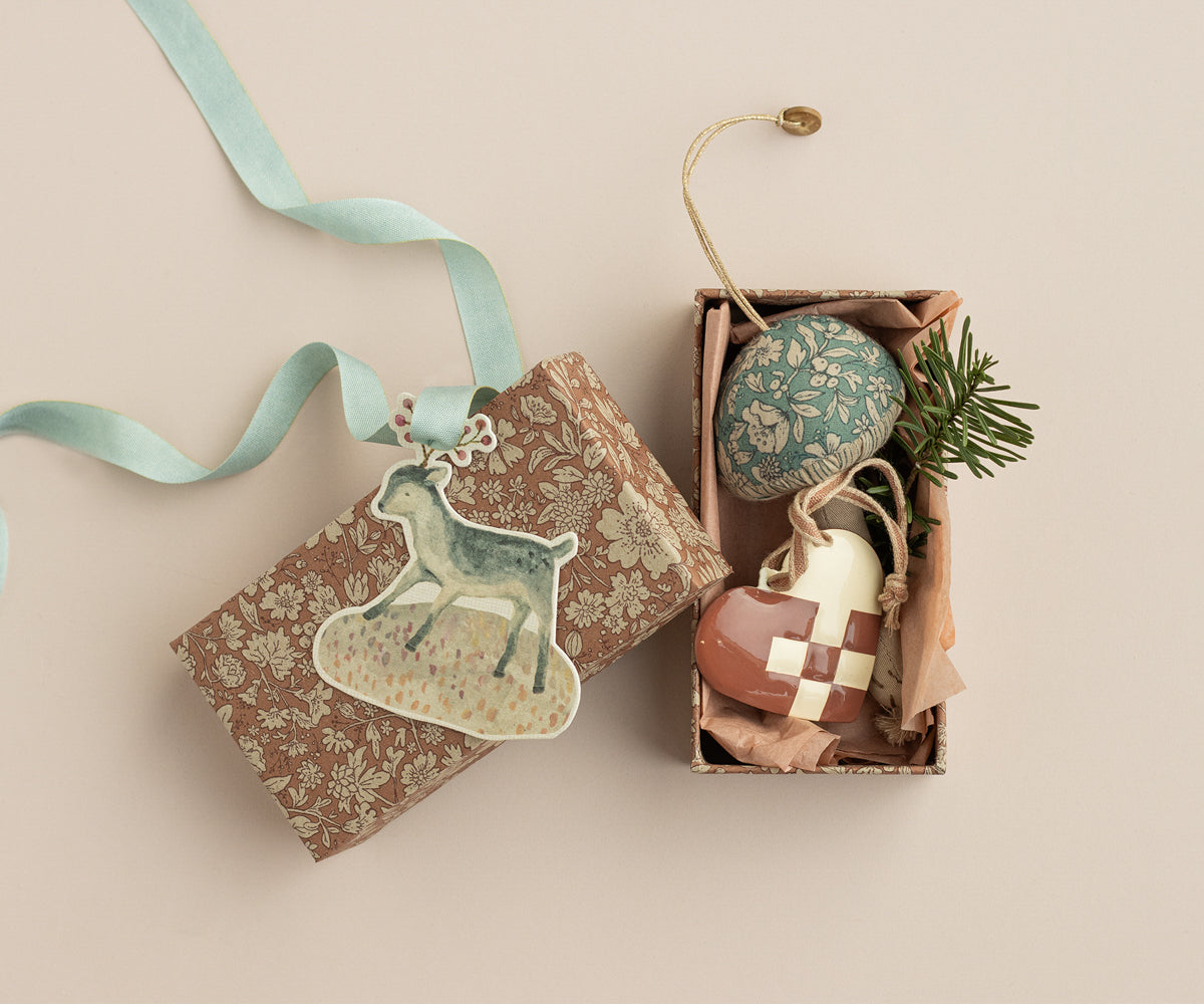 Maileg Mushroom Ornament, Blossom - Green detail