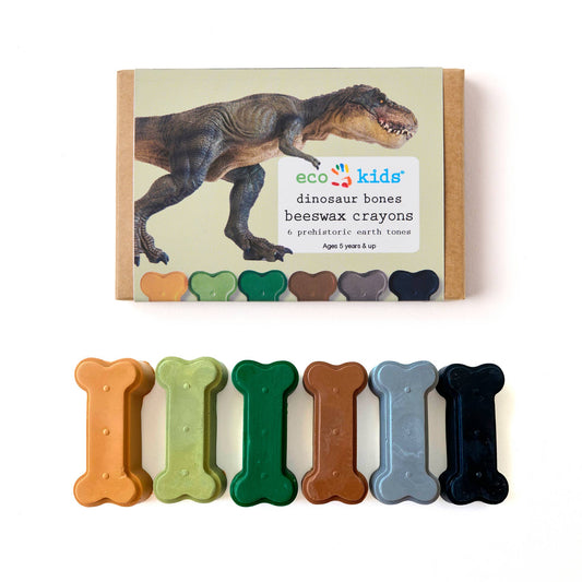eco-kids Dinosaur Bone Beeswax Crayons – 6 Colors
