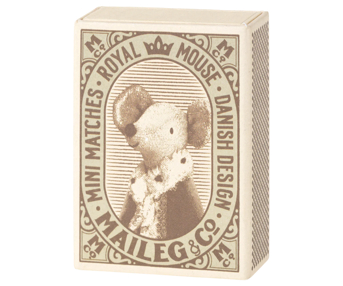 Sleepy wakey baby mouse in matchbox - Blue