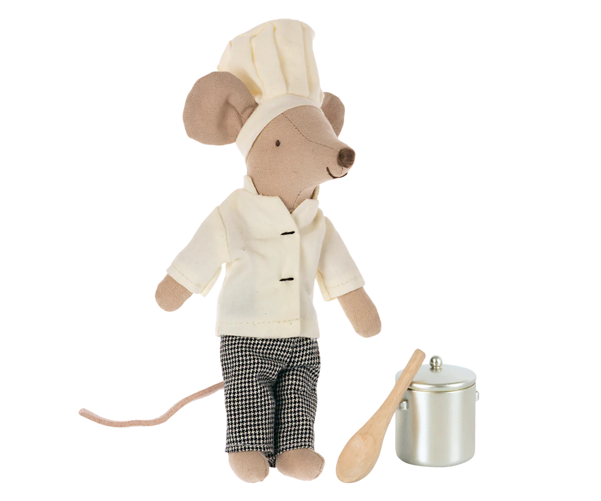 Chef mouse w. soup pot and spoon, Big brother