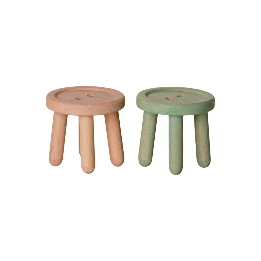 Stool set, Mouse - Light rose/Light mint
