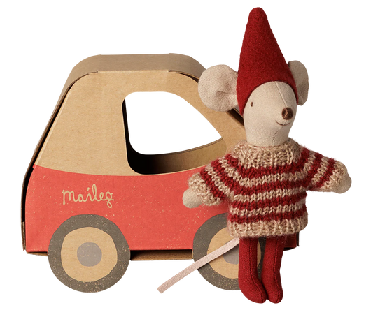 (Pre-order)Christmas mouse, Little sister in car box| Est. Ship: Nov