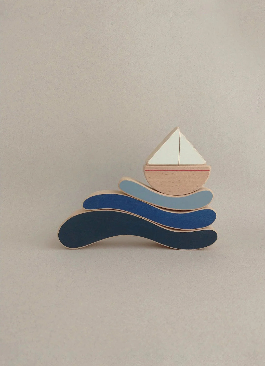 Boat and waves stacking toy