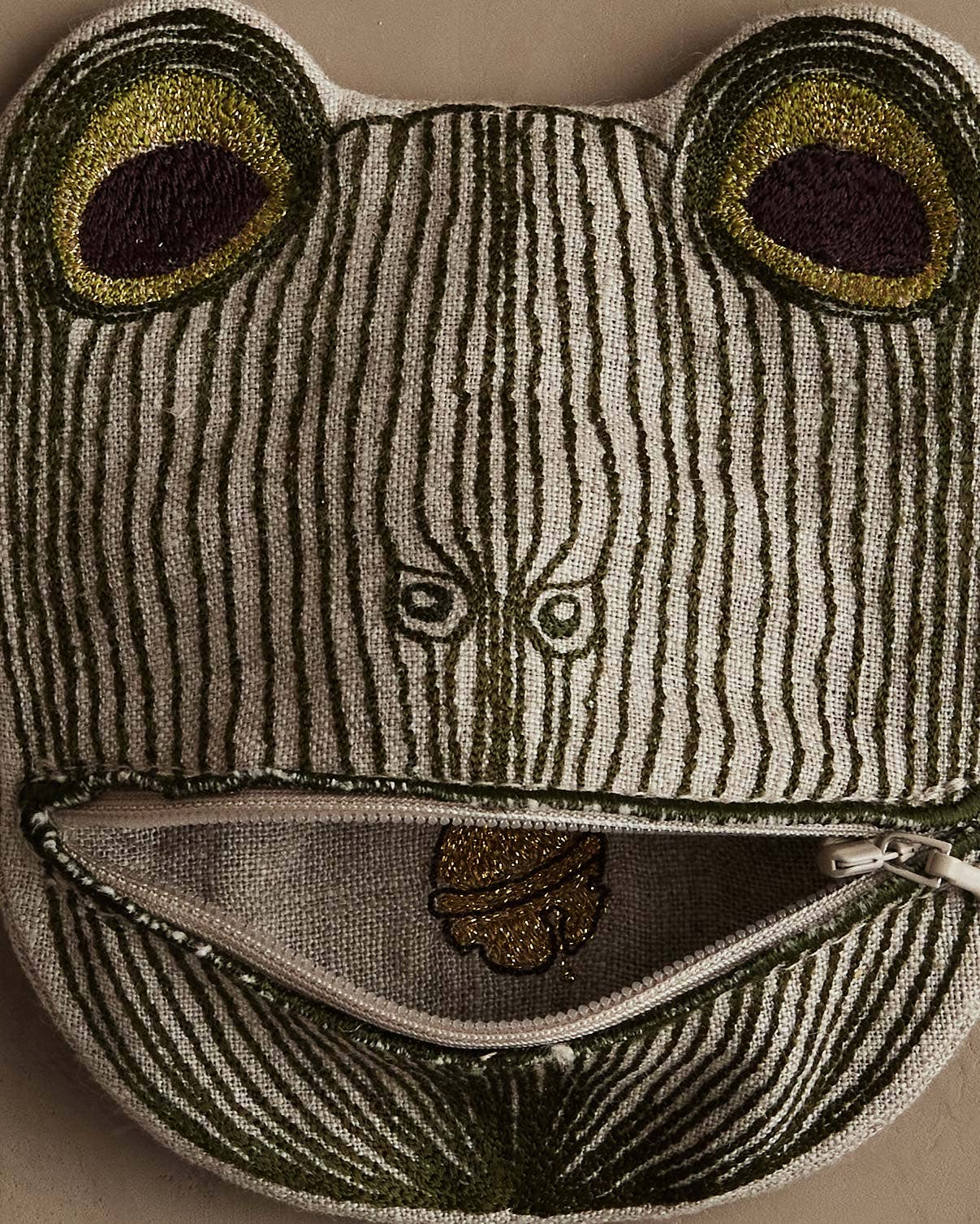 Lucky Frog with Bell Pouch