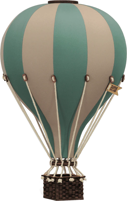 Hot Air Balloon |Pastel Green|