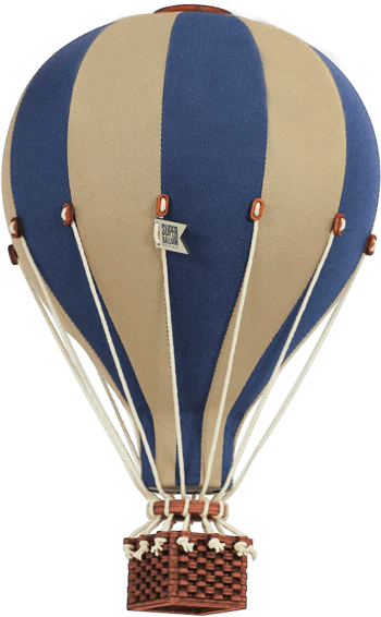 Hot Air Balloon|Navy Blue/Beige|783