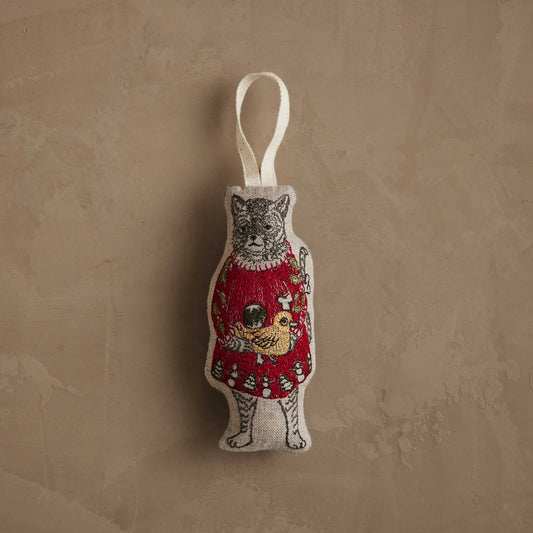 Cat with Gifts Ornament