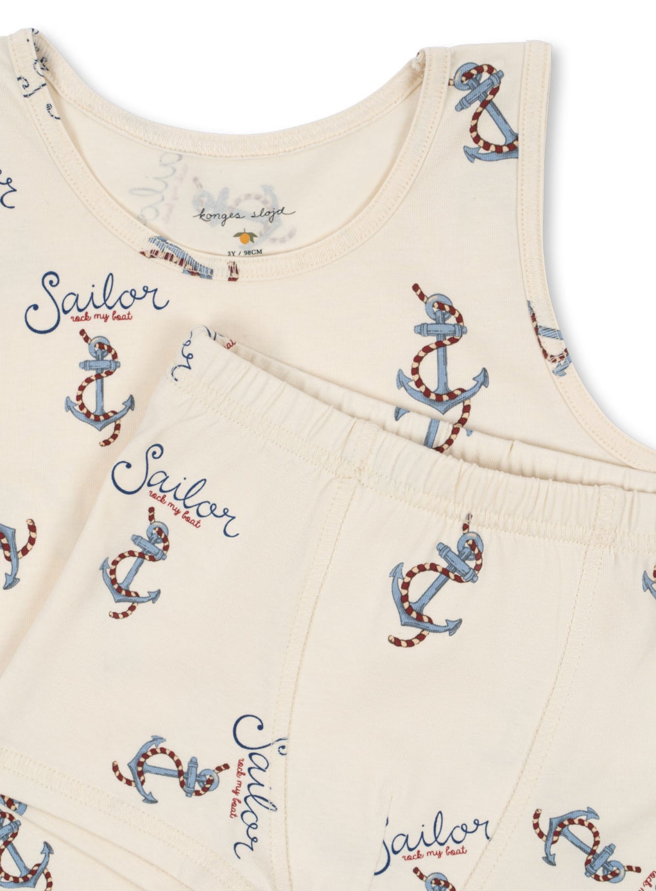 basic tank underwear set gots