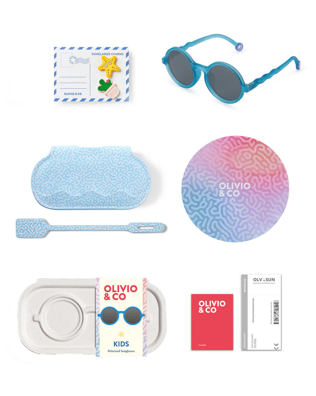 Kids Round Sunglasses Reef Blue Regular price