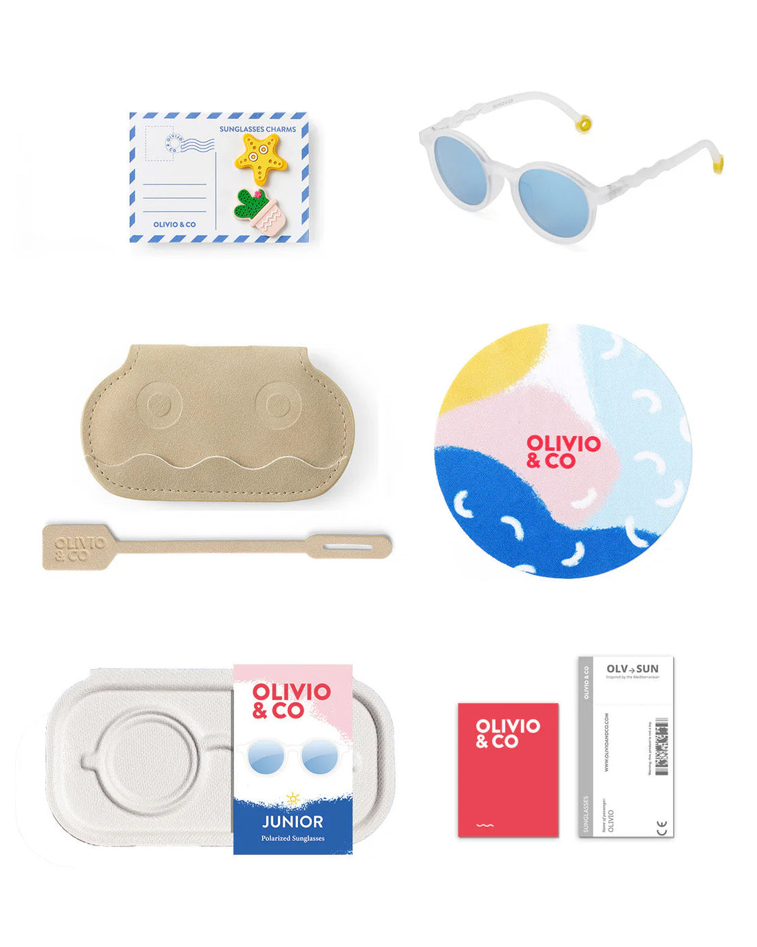 Junior Round Sunglasses Jellyfish White