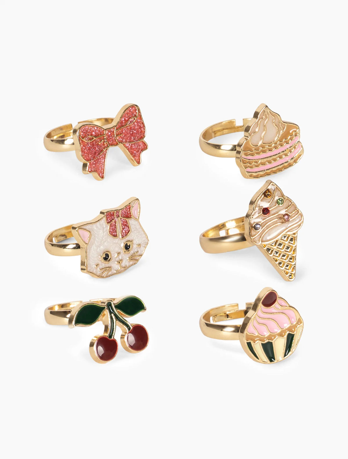 Kitty Sweets Ring Set - 6 pieces