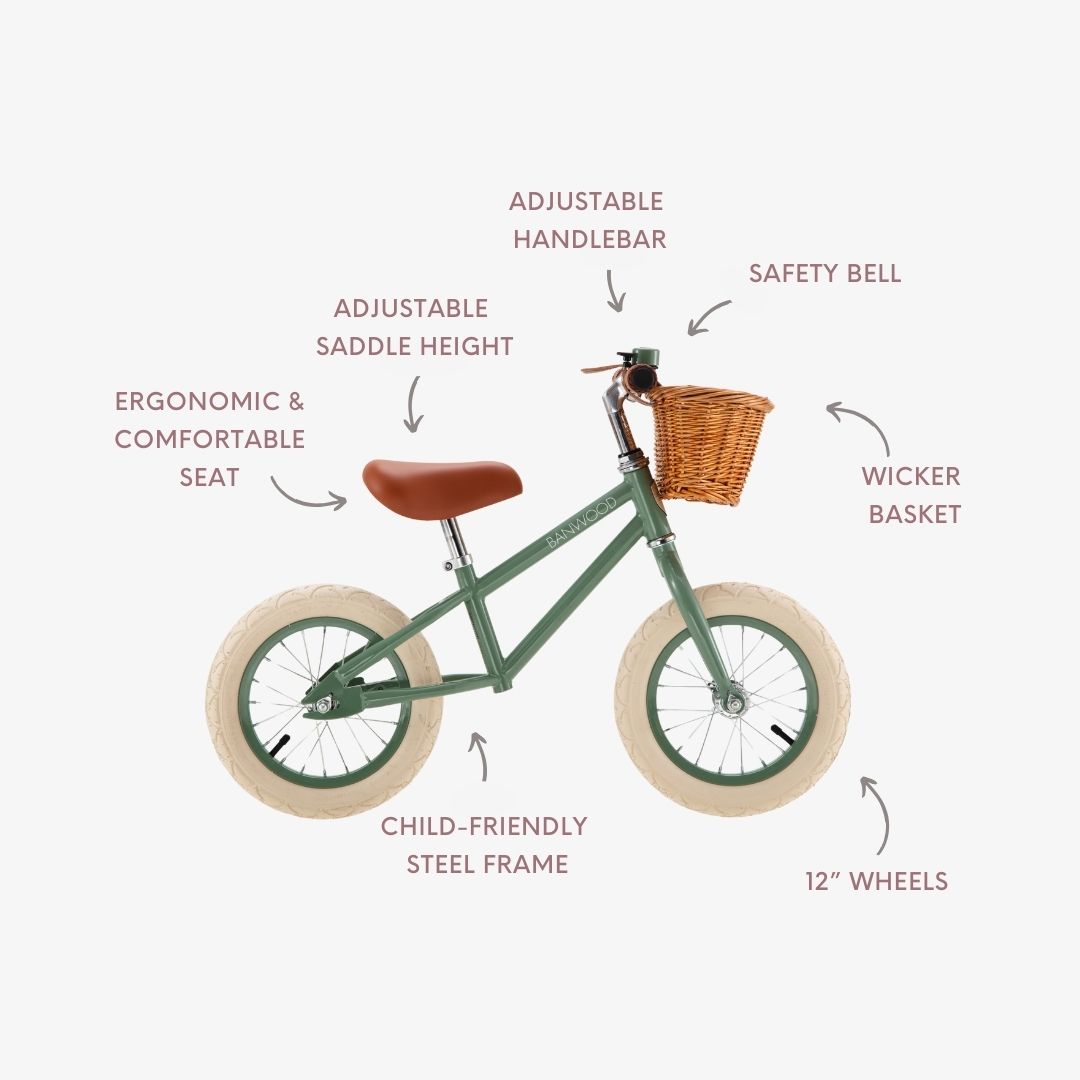 BANWOOD BALANCE BIKE FIRST GO VINTAGE - Forest - Detail 3