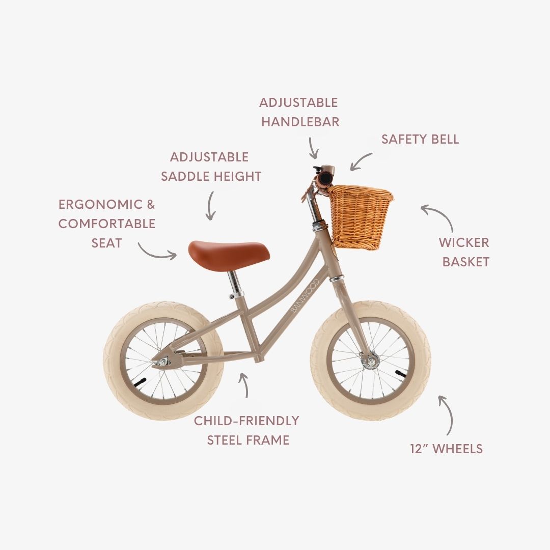 BANWOOD BALANCE BIKE FIRST GO VINTAGE - Beige - Detail 3