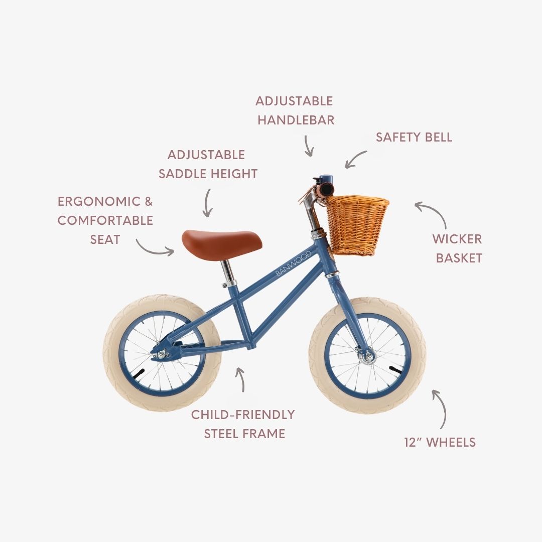 BANWOOD BALANCE BIKE FIRST GO VINTAGE - Blue - Detail 3