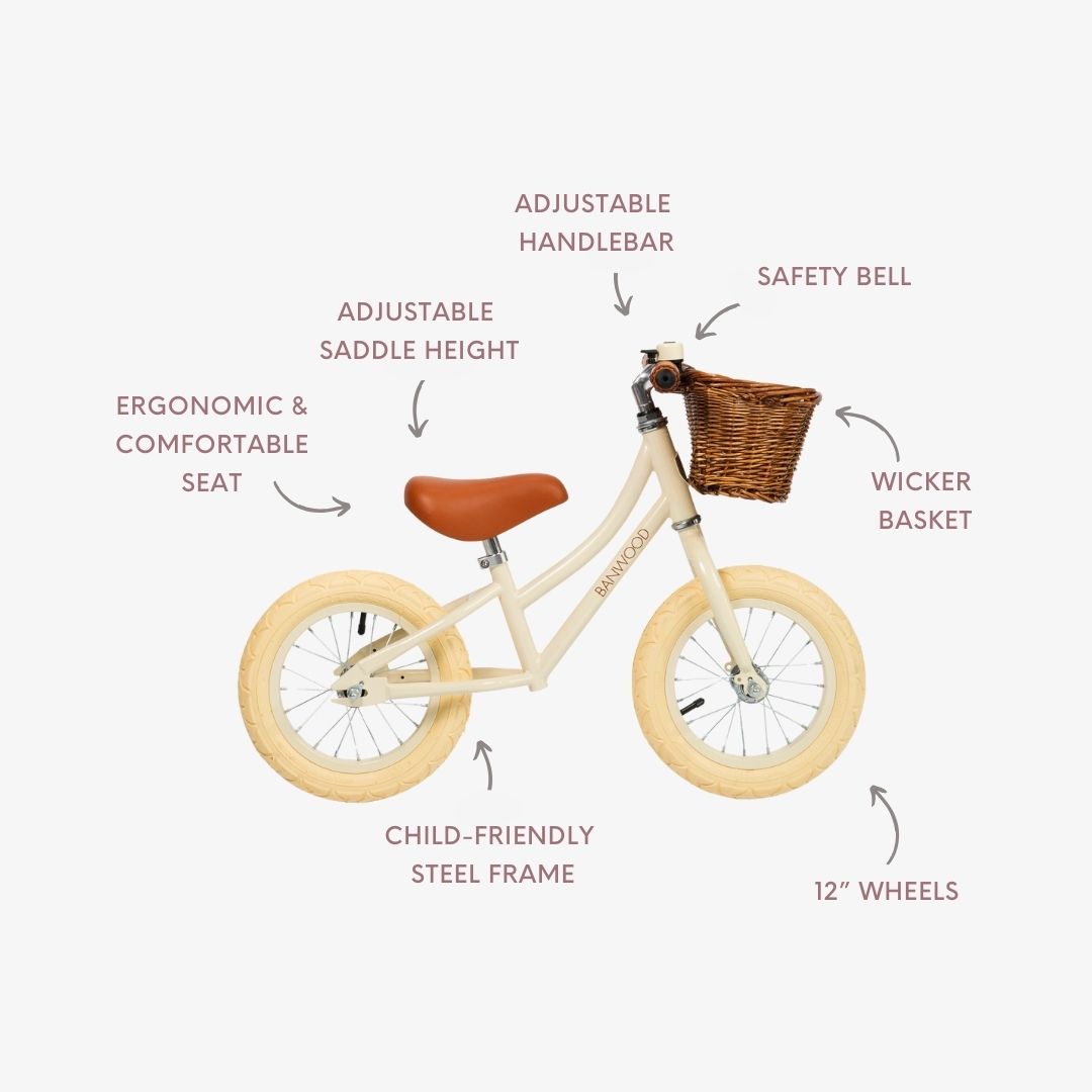 BANWOOD BALANCE BIKE FIRST GO VINTAGE - Cream - Detail 3