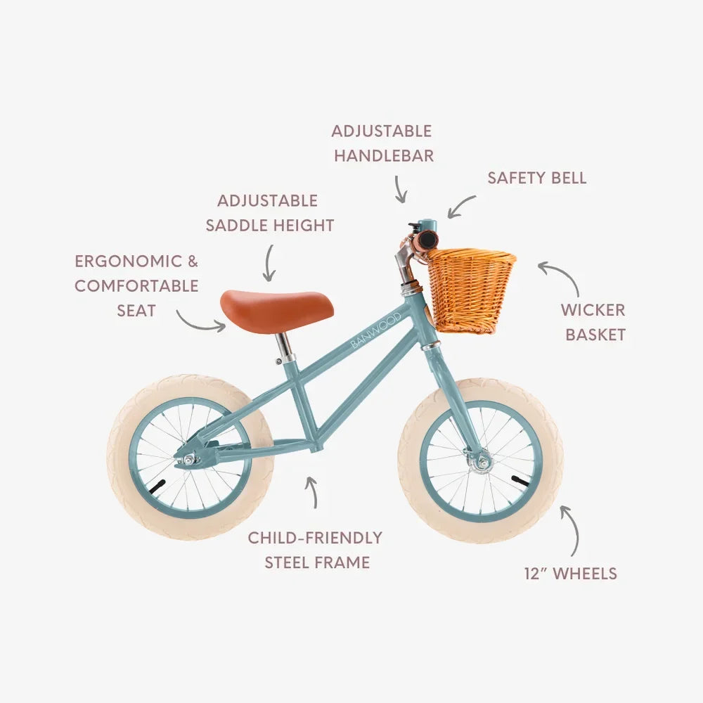 BANWOOD BALANCE BIKE FIRST GO VINTAGE - Teal - Detail 3