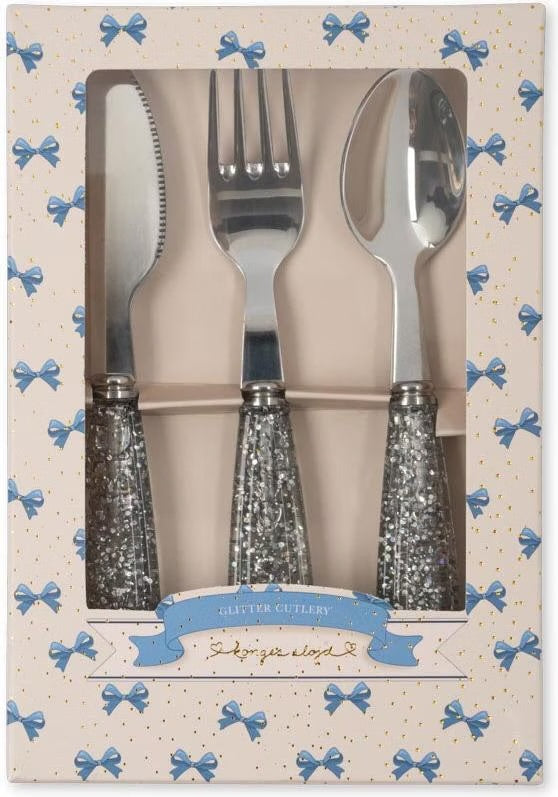 Konges Sløjd Glitter Cutlery-Sparkling Blue