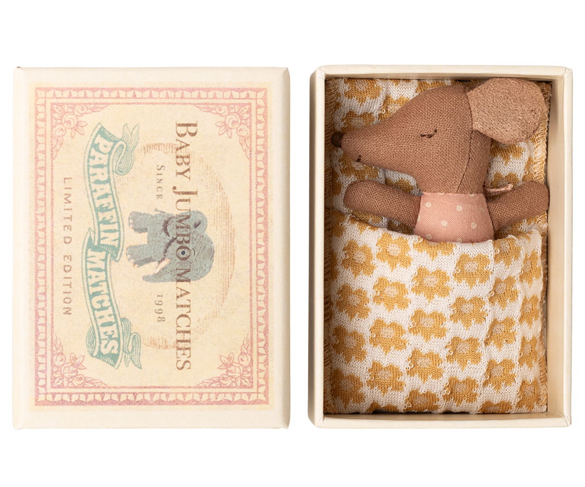Maileg Sleepy wakey baby mouse - Rose