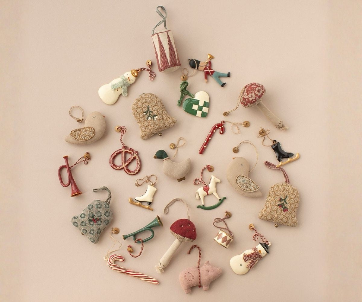 Maileg Mushroom Ornament, Blossom - Red detail
