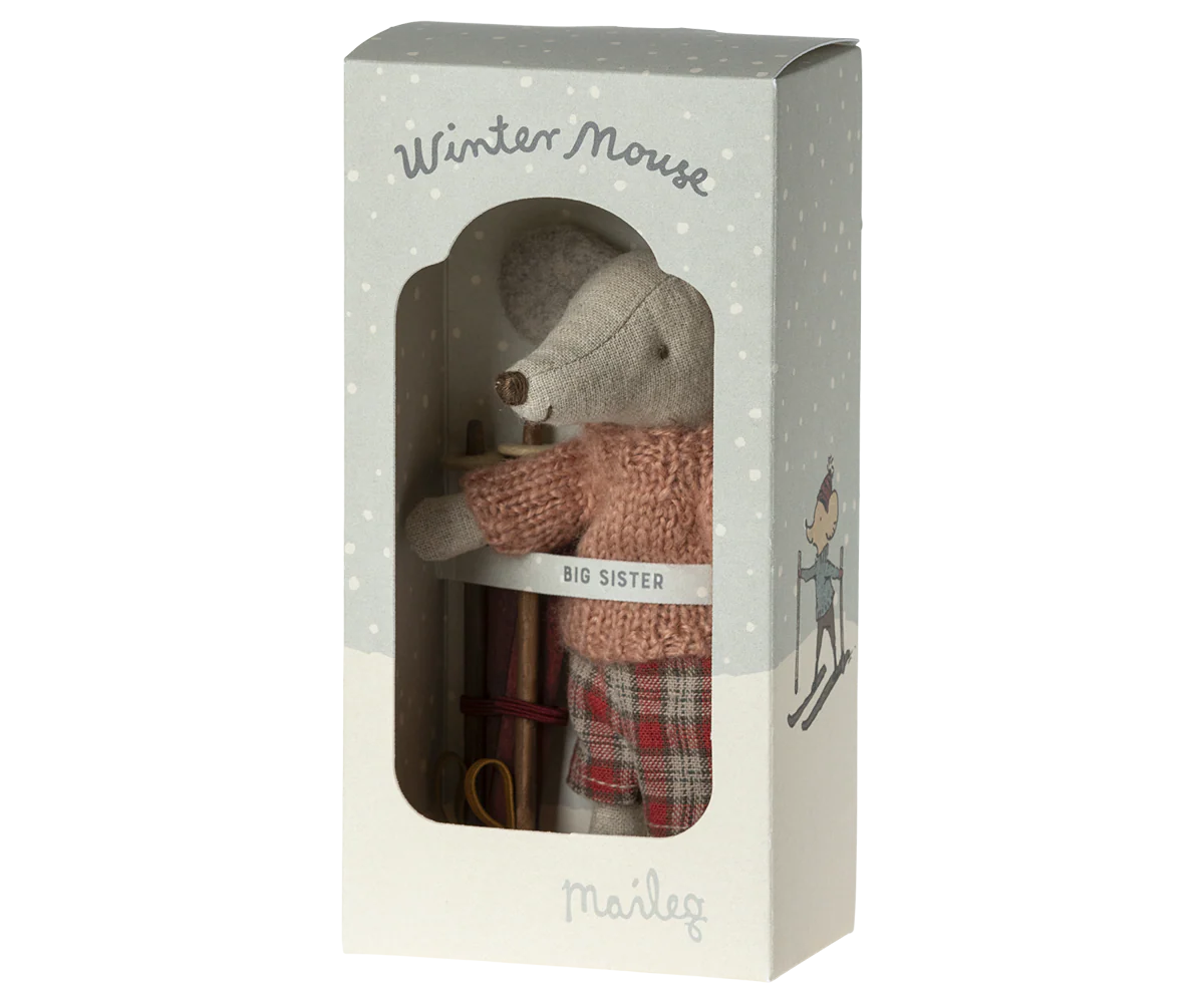 Winter Mouse with Ski Set, Big Sister