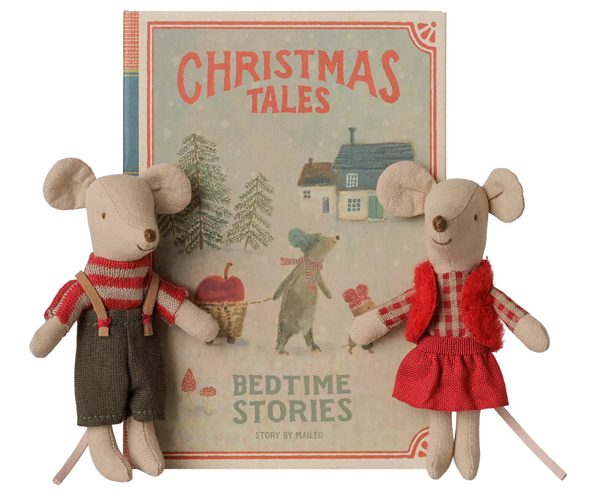 (Pre-order)Christmas twin mice, Little sister and brother in book| Est. Ship: Sep