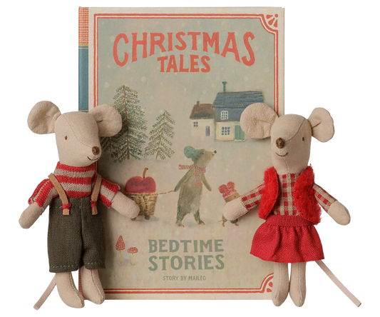 (Pre-order)Christmas twin mice, Little sister and brother in book| Est. Ship: Sep