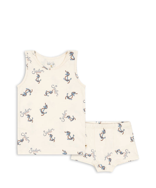 basic tank underwear set gots