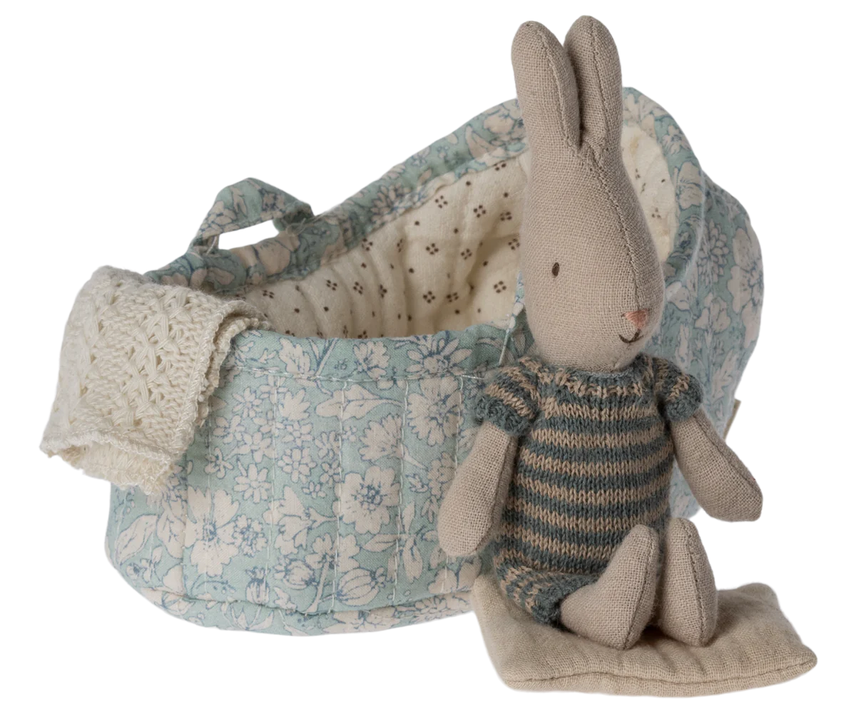 Rabbit in Carry Cot, Micro - Blue