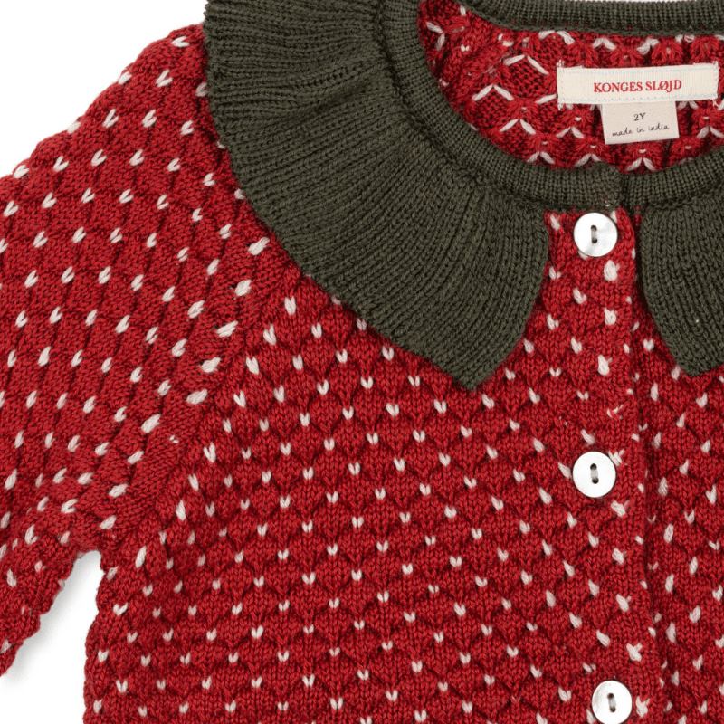 STRAWBERRY CARDIGAN | TRUE RED