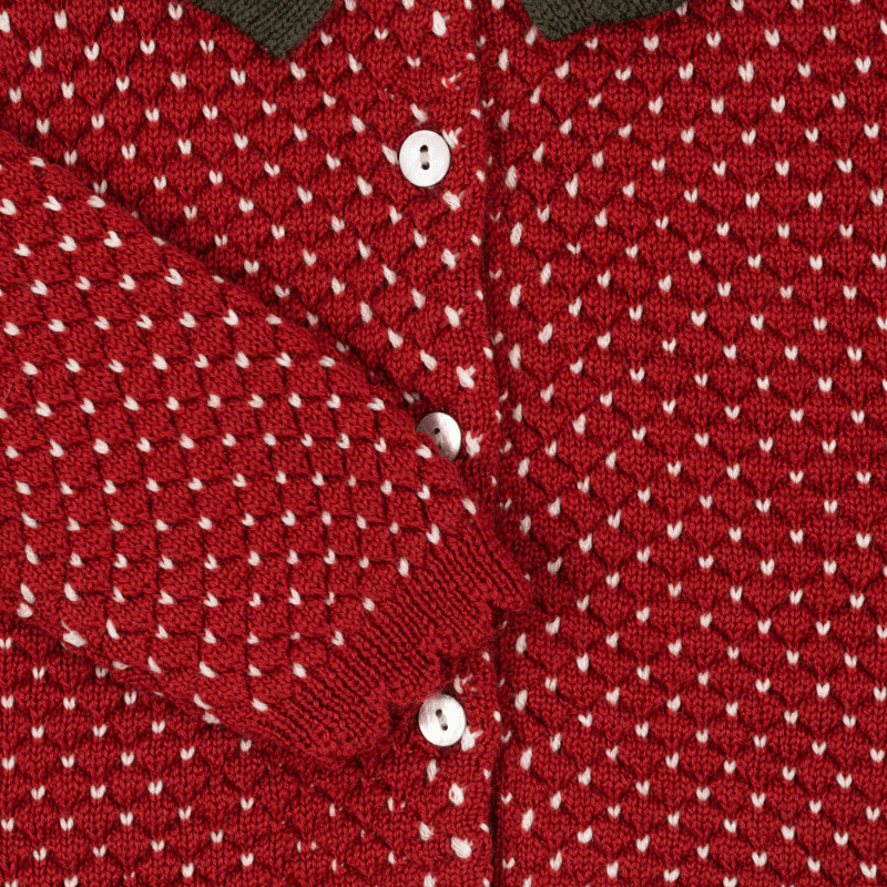 STRAWBERRY CARDIGAN | TRUE RED