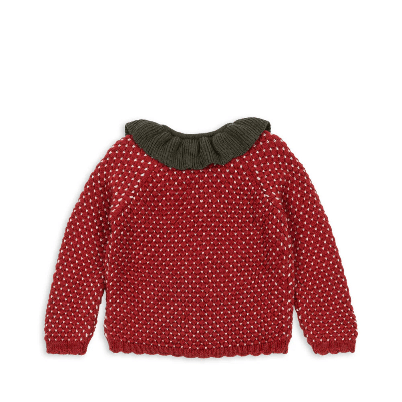 STRAWBERRY CARDIGAN | TRUE RED