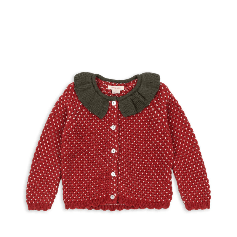 STRAWBERRY CARDIGAN | TRUE RED