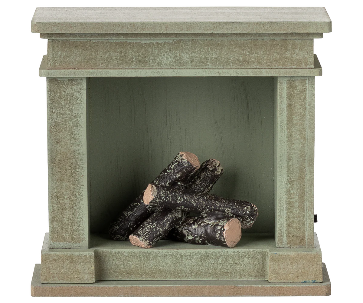 Fireplace, Miniature - Dusty green