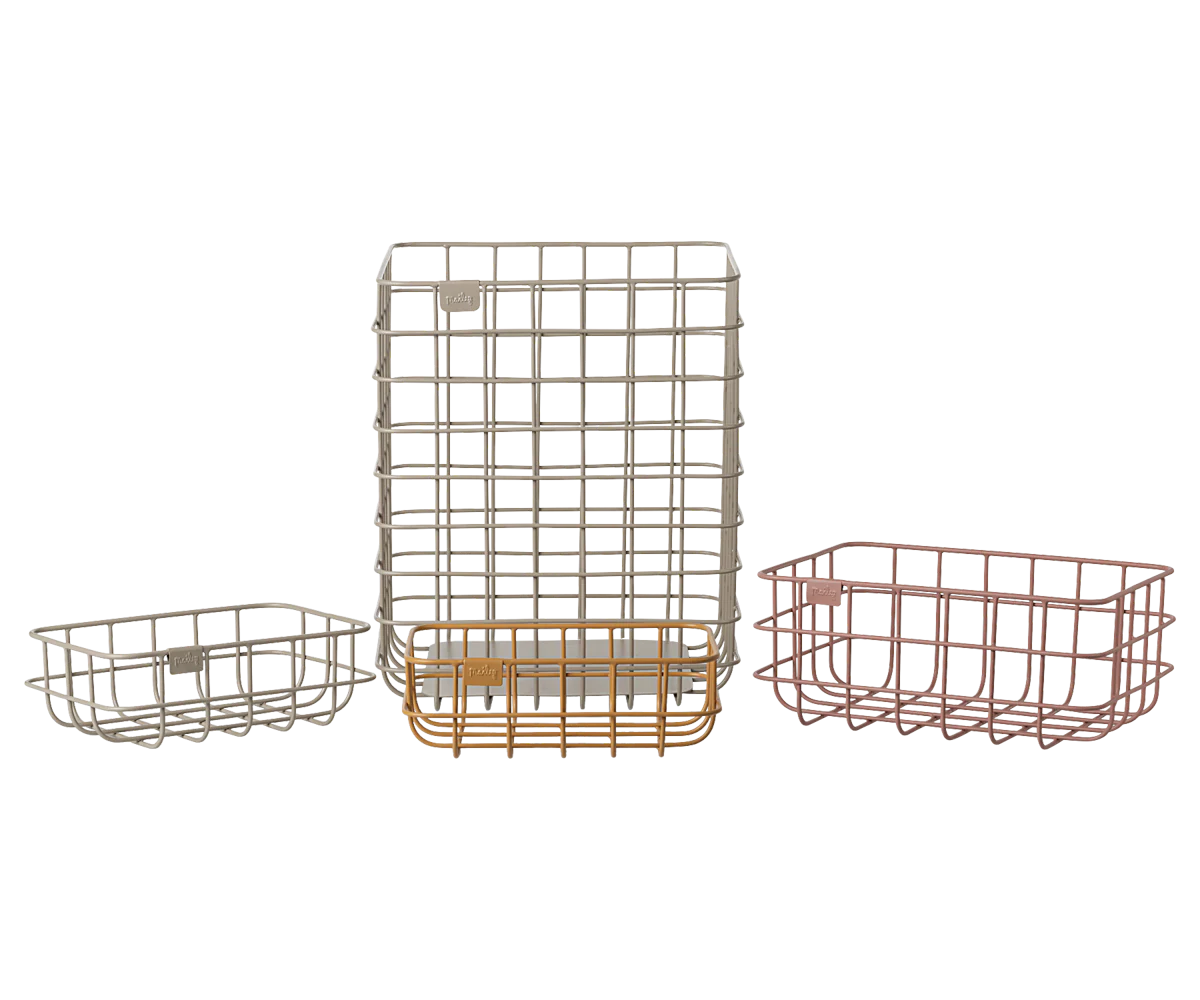 Metal basket set, 4 pcs