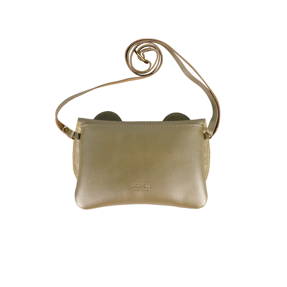 Alaula Purse | Bear | Champagne Metallic Leather