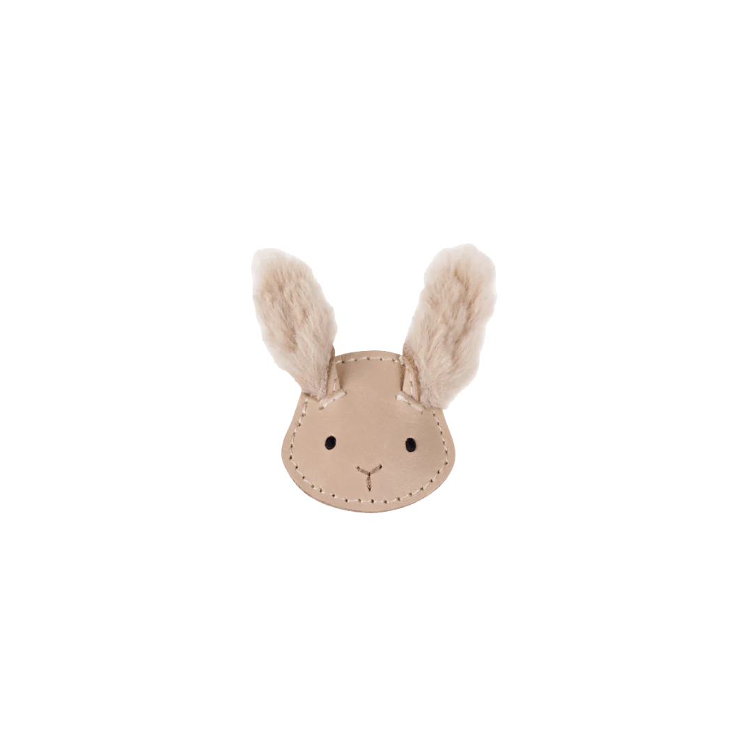 Josy Exclusive Hairclip | Fluffy Bunny | Light Rust Leather