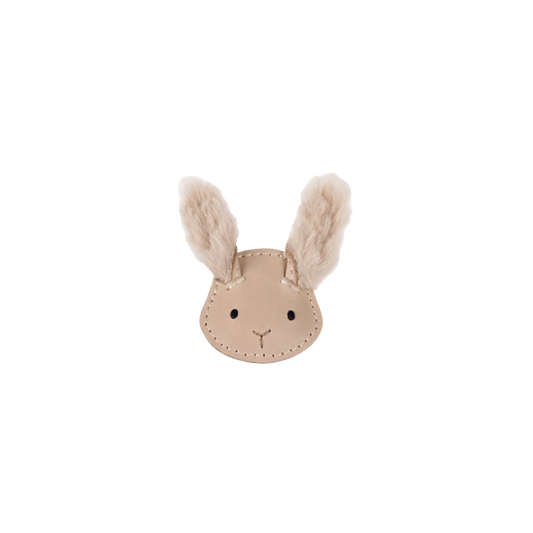 Josy Exclusive Hairclip | Fluffy Bunny | Light Rust Leather