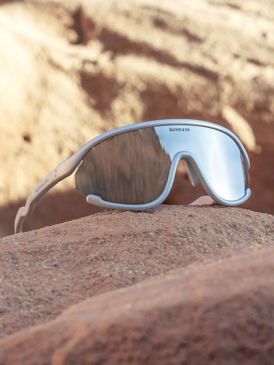 FULL-RIM SPORTS SUNGLASSES SPACE SILVER