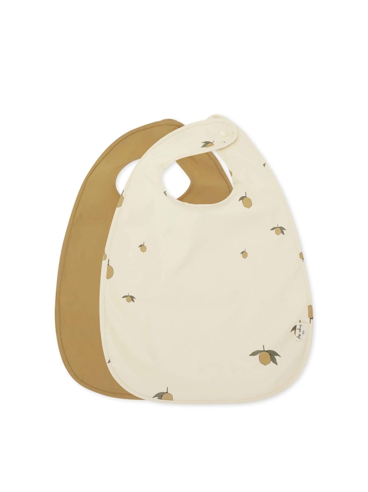 2 pack dinner bib with sleeves-Lemon