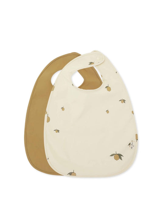 2 pack dinner bib with sleeves-Lemon