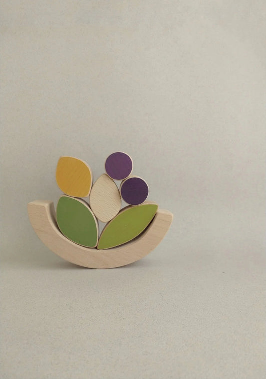 Leaves & blueberries stacking and balance toy