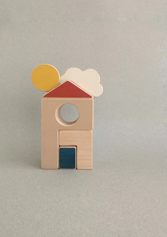 House and sun puzzle toy