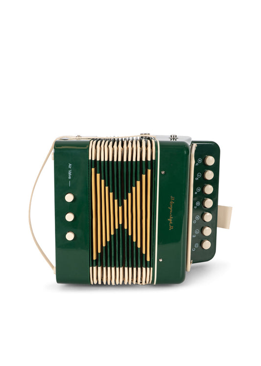 Konges Sløjd green accordion front view